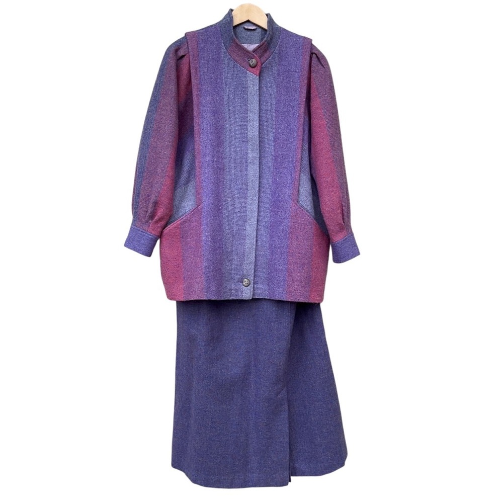 Avoca Mill Collection Vintage Skirt Suit Set Medium Irish 100% Pure Wool…